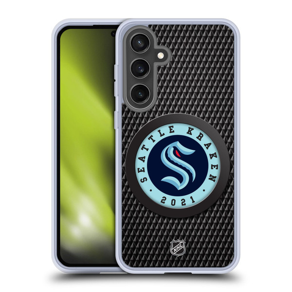 NHL Seattle Kraken Puck Texture Soft Gel Case for Samsung Galaxy S24 FE