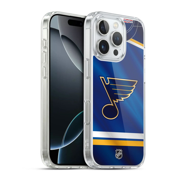 NHL St Louis Blues Jersey Soft Gel Case for Apple iPhone 16 Pro & MagSafe