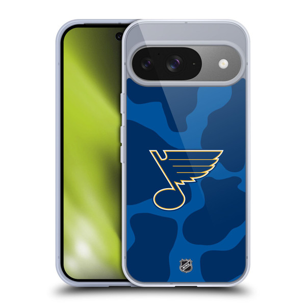 NHL St Louis Blues Cow Pattern Soft Gel Case for Google Pixel 9 / Pixel 9 Pro