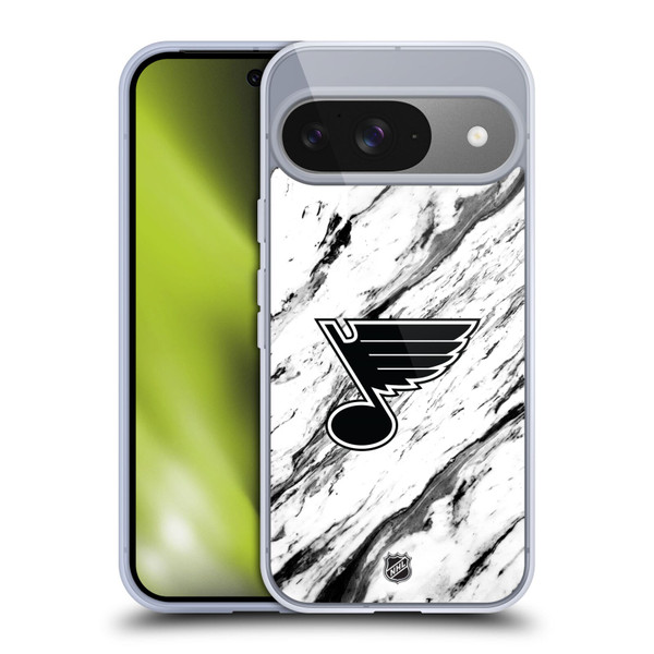 NHL St Louis Blues Marble Soft Gel Case for Google Pixel 9 / Pixel 9 Pro