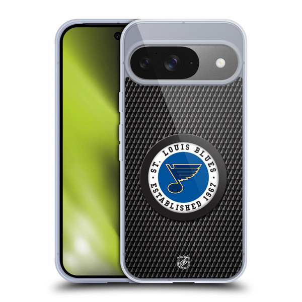NHL St Louis Blues Puck Texture Soft Gel Case for Google Pixel 9 / Pixel 9 Pro