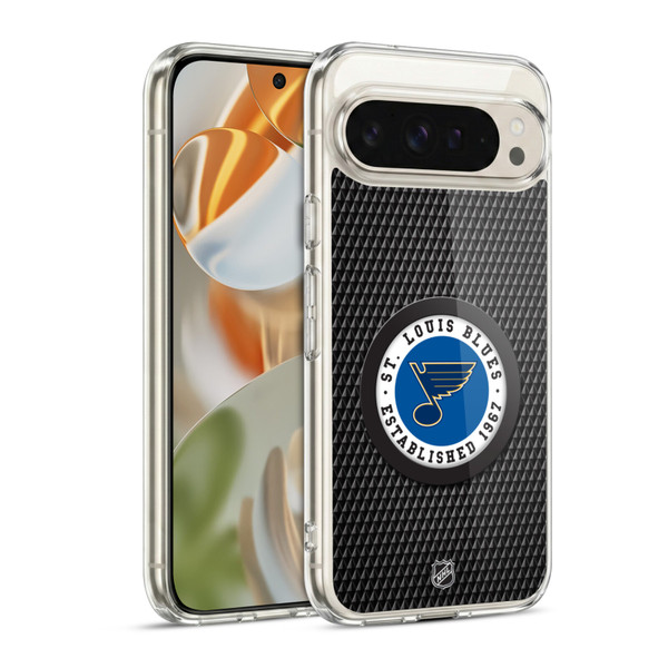 NHL St Louis Blues Puck Texture Soft Gel Case for Google Pixel 9 / Pixel 9 Pro