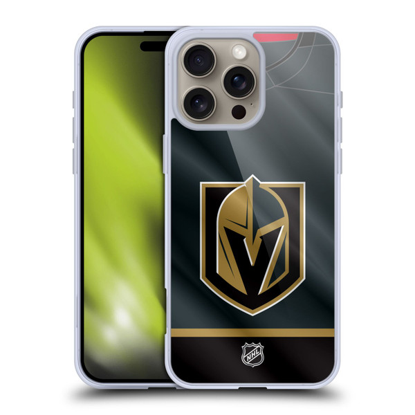 NHL Vegas Golden Knights Jersey Soft Gel Case for Apple iPhone 16 Pro Max