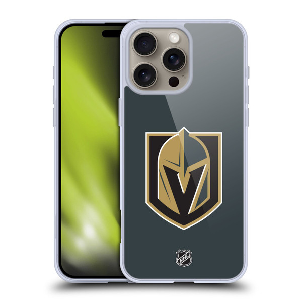NHL Vegas Golden Knights Plain Soft Gel Case for Apple iPhone 16 Pro Max