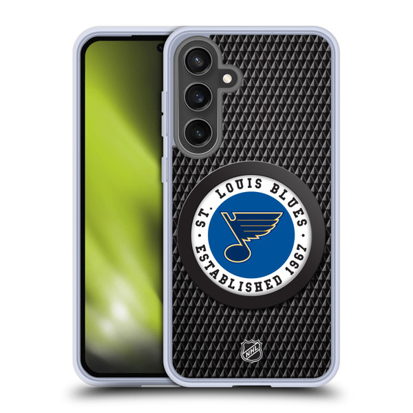 NHL St Louis Blues Puck Texture Soft Gel Case for Samsung Galaxy S24 FE & MagSafe