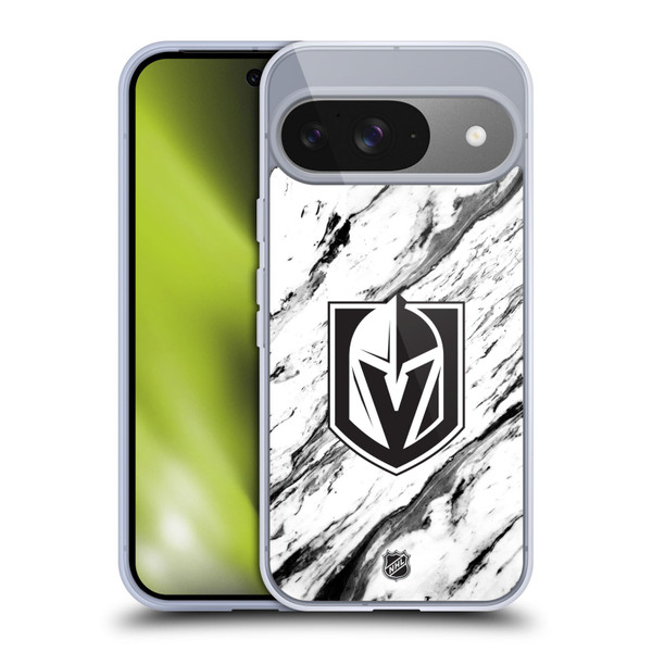 NHL Vegas Golden Knights Marble Soft Gel Case for Google Pixel 9 / Pixel 9 Pro