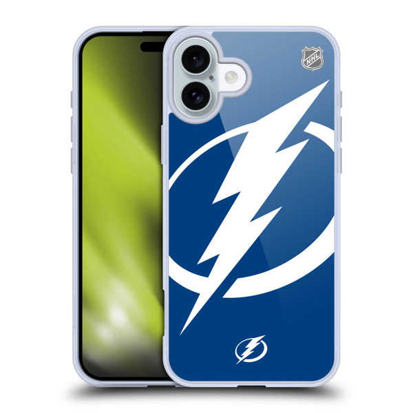 NHL Tampa Bay Lightning Oversized Soft Gel Case for Apple iPhone 16 Plus