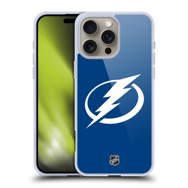 NHL Tampa Bay Lightning Plain Soft Gel Case for Apple iPhone 16 Pro Max