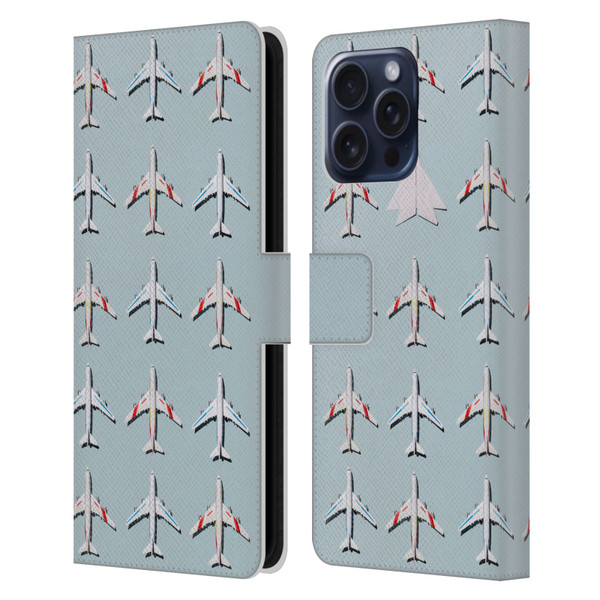 Pepino De Mar Patterns 2 Airplane Leather Book Wallet Case Cover For Apple iPhone 16 Pro Max