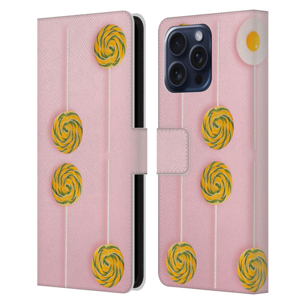 Pepino De Mar Patterns 2 Lollipop Leather Book Wallet Case Cover For Apple iPhone 16 Pro Max