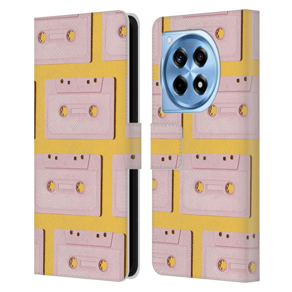 Pepino De Mar Patterns 2 Cassette Tape Leather Book Wallet Case Cover For OnePlus 12R