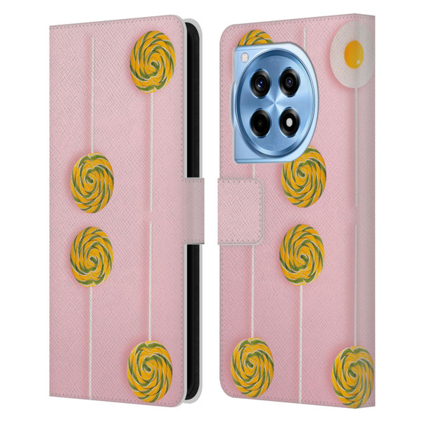 Pepino De Mar Patterns 2 Lollipop Leather Book Wallet Case Cover For OnePlus 12R