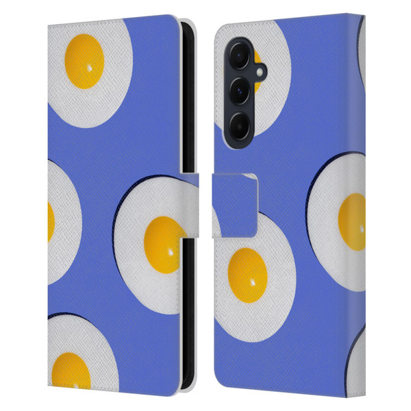Pepino De Mar Patterns 2 Egg Leather Book Wallet Case Cover For Samsung Galaxy A55 5G