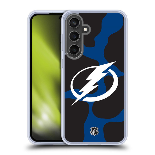 NHL Tampa Bay Lightning Cow Pattern Soft Gel Case for Samsung Galaxy S24 FE