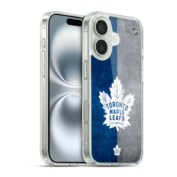 NHL Toronto Maple Leafs Half Distressed Soft Gel Case for Apple iPhone 16 & MagSafe
