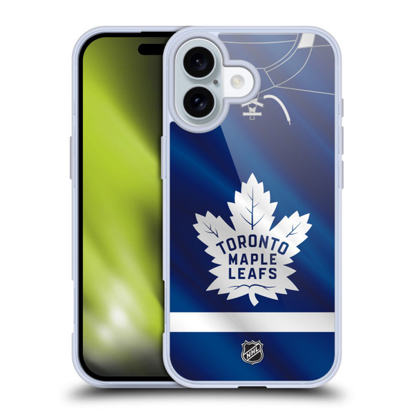 NHL Toronto Maple Leafs Jersey Soft Gel Case for Apple iPhone 16