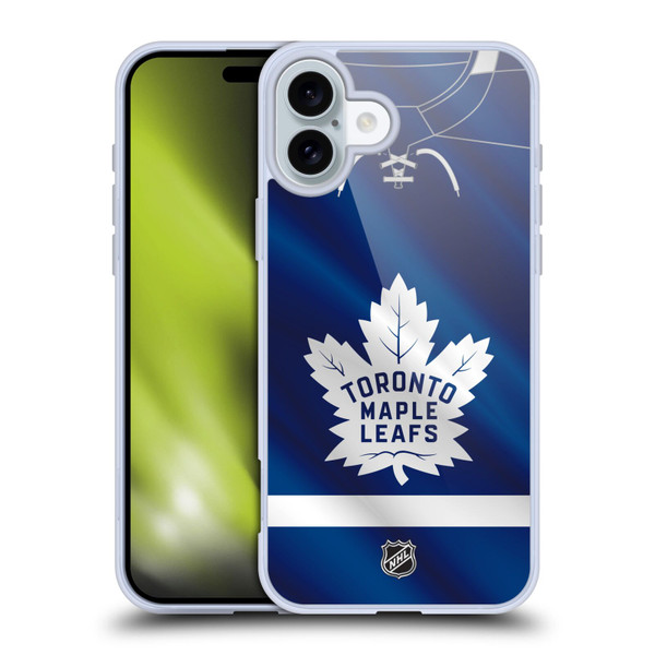 NHL Toronto Maple Leafs Jersey Soft Gel Case for Apple iPhone 16 Plus