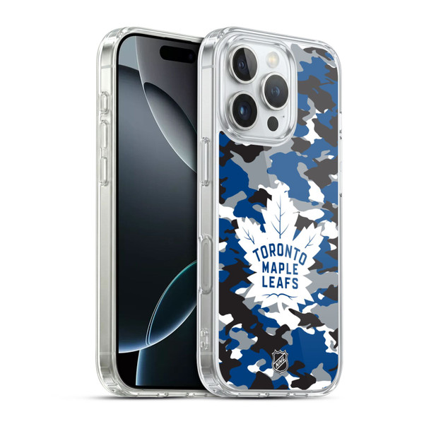 NHL Toronto Maple Leafs Camouflage Soft Gel Case for Apple iPhone 16 Pro & MagSafe