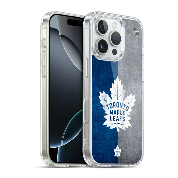 NHL Toronto Maple Leafs Half Distressed Soft Gel Case for Apple iPhone 16 Pro & MagSafe