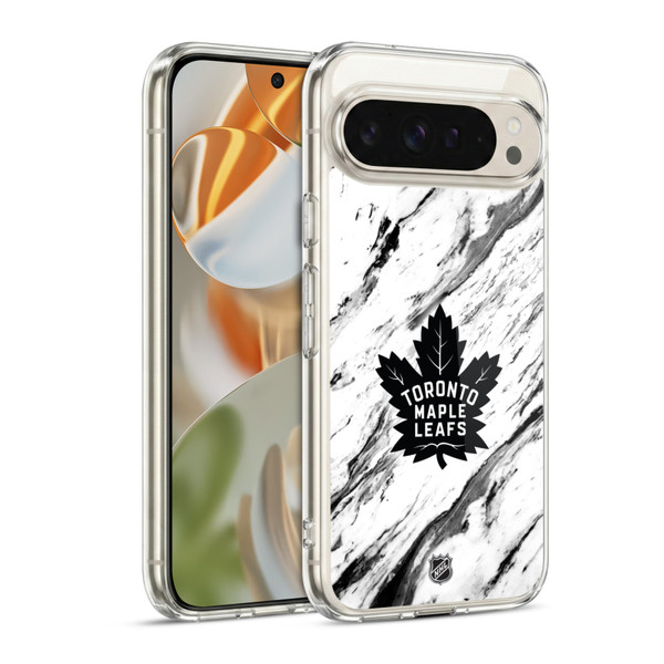 NHL Toronto Maple Leafs Marble Soft Gel Case for Google Pixel 9 / Pixel 9 Pro