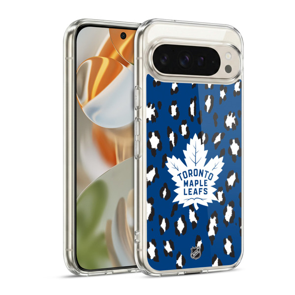 NHL Toronto Maple Leafs Leopard Pattern Soft Gel Case for Google Pixel 9 / Pixel 9 Pro