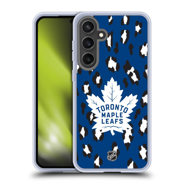 NHL Toronto Maple Leafs Leopard Patten Soft Gel Case for Samsung Galaxy S24 FE