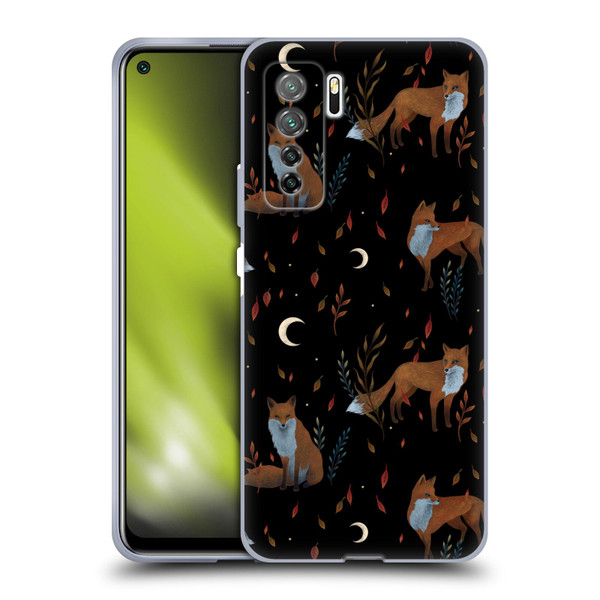 Episodic Drawing Art Foxes Pattern Soft Gel Case for Huawei Nova 7 SE/P40 Lite 5G
