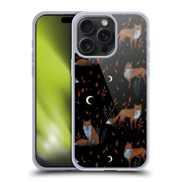 Episodic Drawing Art Foxes Pattern Soft Gel Case for Apple iPhone 15 Pro Max
