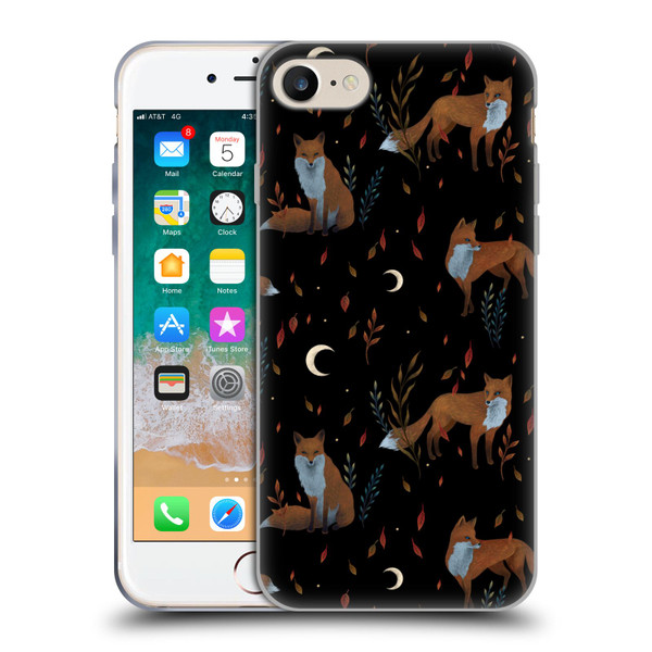 Episodic Drawing Art Foxes Pattern Soft Gel Case for Apple iPhone 7 / 8 / SE 2020 & 2022