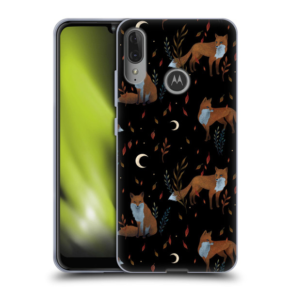 Episodic Drawing Art Foxes Pattern Soft Gel Case for Motorola Moto E6 Plus