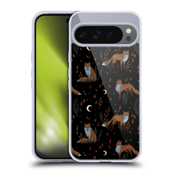 Episodic Drawing Art Foxes Pattern Soft Gel Case for Google Pixel 9 Pro XL
