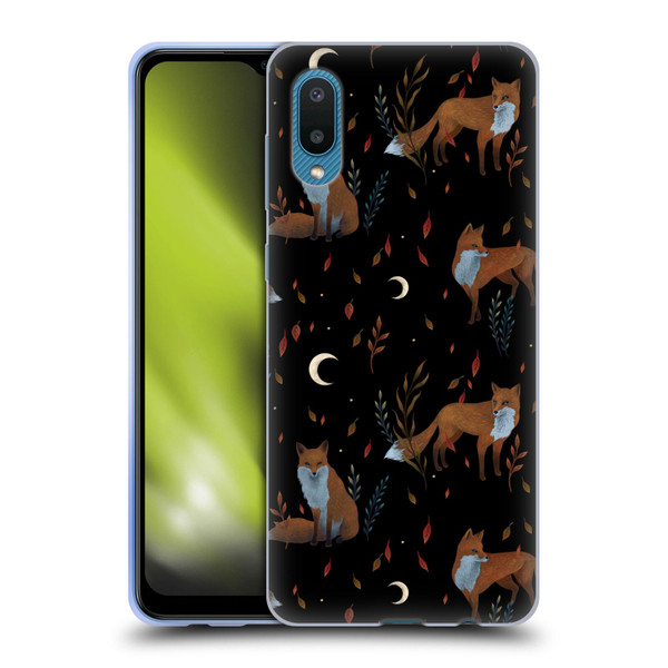 Episodic Drawing Art Foxes Pattern Soft Gel Case for Samsung Galaxy A02/M02 (2021)