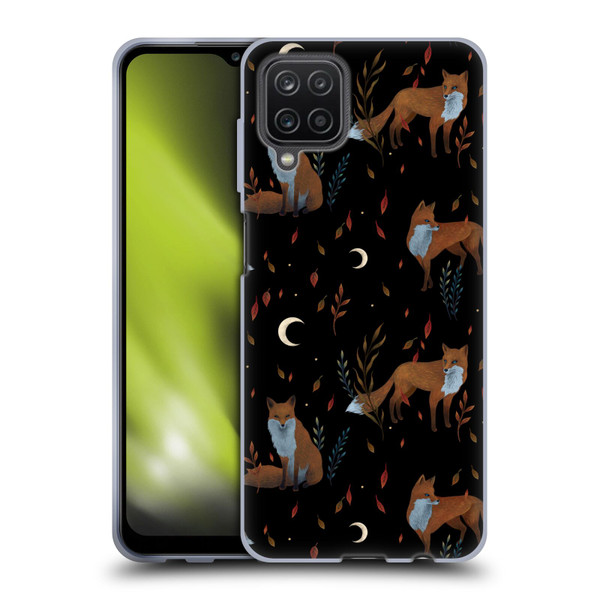 Episodic Drawing Art Foxes Pattern Soft Gel Case for Samsung Galaxy A12 (2020)