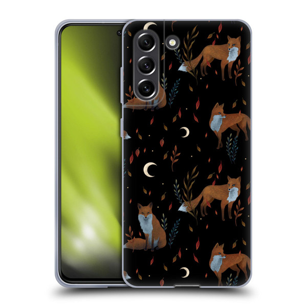 Episodic Drawing Art Foxes Pattern Soft Gel Case for Samsung Galaxy S21 FE 5G