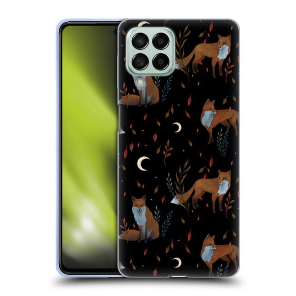 Episodic Drawing Art Foxes Pattern Soft Gel Case for Samsung Galaxy M53 (2022)