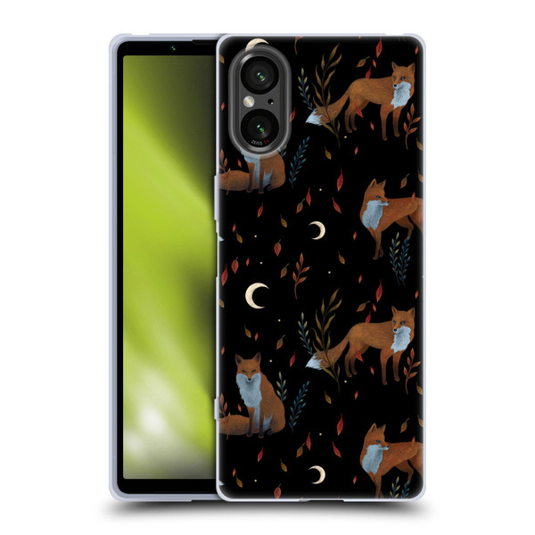 Episodic Drawing Art Foxes Pattern Soft Gel Case for Sony Xperia 5 V 5G