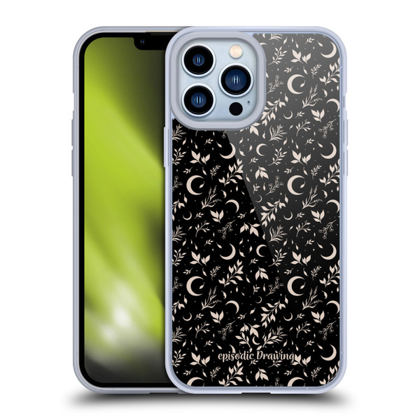Episodic Drawing Florals & Serpents Moon Garden Soft Gel Case for Apple iPhone 13 Pro Max