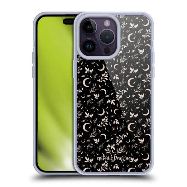 Episodic Drawing Florals & Serpents Moon Garden Soft Gel Case for Apple iPhone 14 Pro Max