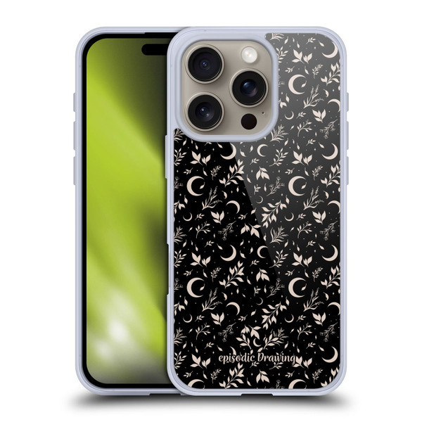 Episodic Drawing Florals & Serpents Moon Garden Soft Gel Case for Apple iPhone 16 Pro