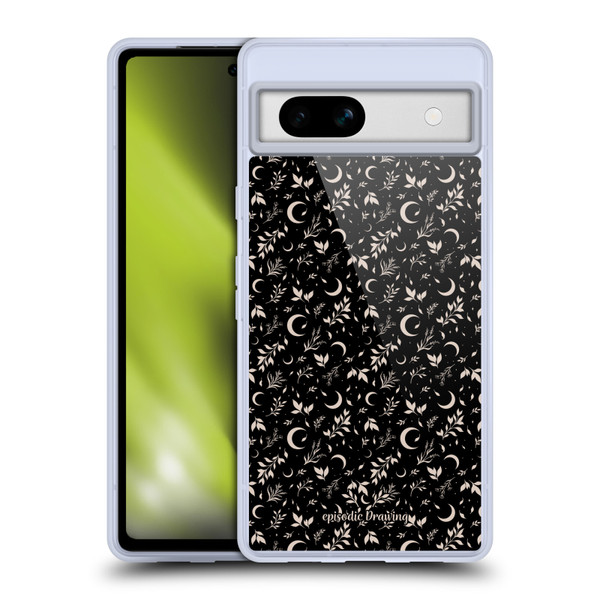 Episodic Drawing Florals & Serpents Moon Garden Soft Gel Case for Google Pixel 7a