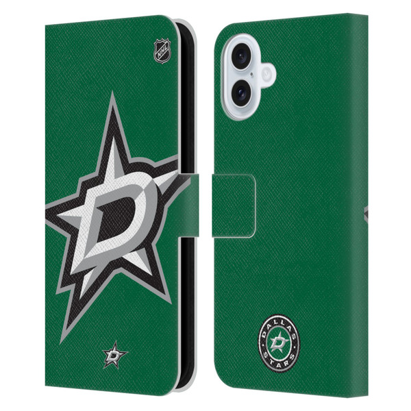 NHL Dallas Stars Oversized Leather Book Wallet Case Cover For Apple iPhone 16 Plus