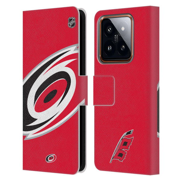 NHL Carolina Hurricanes Oversized Leather Book Wallet Case Cover For Xiaomi 14