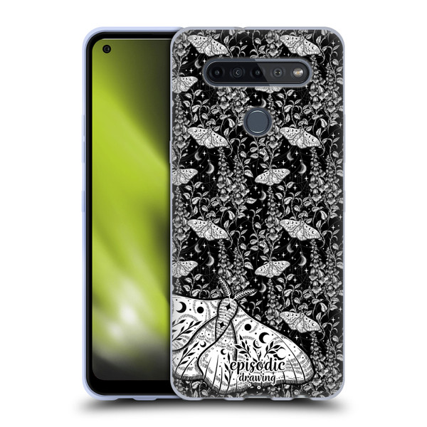 Episodic Drawing Moth Patterns White Soft Gel Case for LG K51S