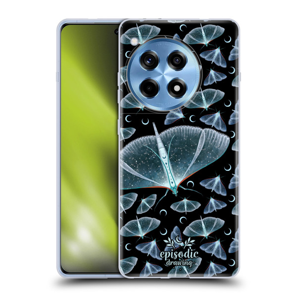 Episodic Drawing Moth Patterns Translucent Soft Gel Case for OPPO OnePlus Ace 3 5G