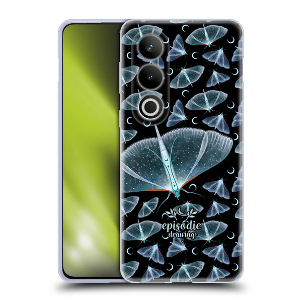 Episodic Drawing Moth Patterns Translucent Soft Gel Case for OPPO OnePlus Ace 3V 5G