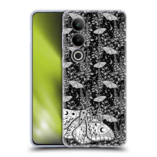 Episodic Drawing Moth Patterns White Soft Gel Case for OPPO OnePlus Ace 3V 5G
