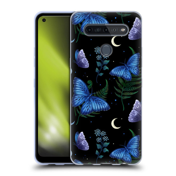 Episodic Drawing Pattern Blue Morpho Butterfly Soft Gel Case for LG K51S