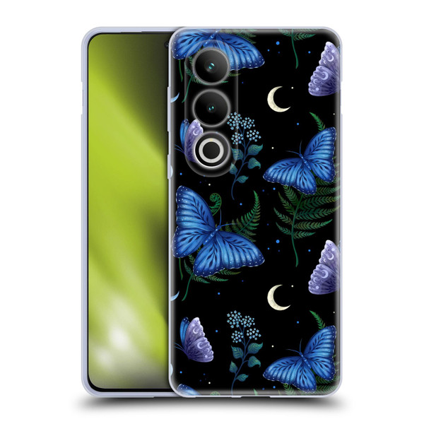 Episodic Drawing Pattern Blue Morpho Butterfly Soft Gel Case for OPPO OnePlus Ace 3V 5G