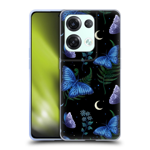 Episodic Drawing Pattern Blue Morpho Butterfly Soft Gel Case for OPPO Reno8 Pro