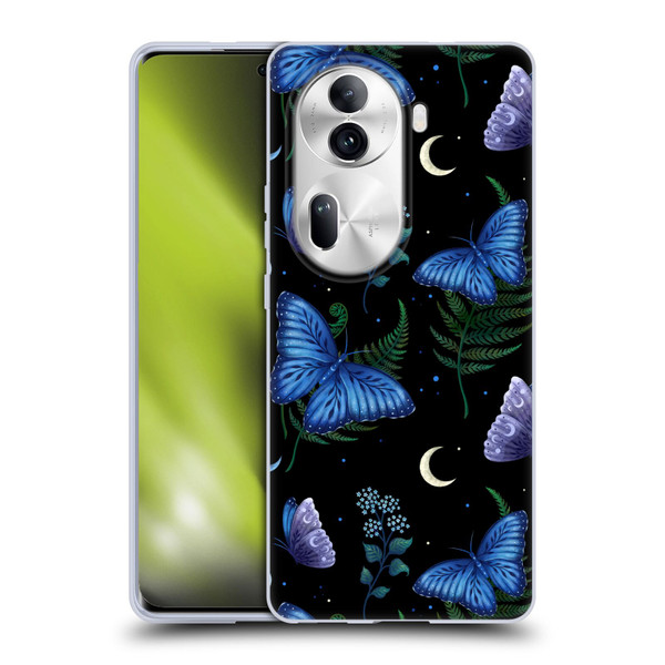 Episodic Drawing Pattern Blue Morpho Butterfly Soft Gel Case for OPPO Reno11 Pro